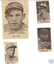 NY Giants Mell Ott John McGraw Bill Terry 1930 's Newspape Photos 
