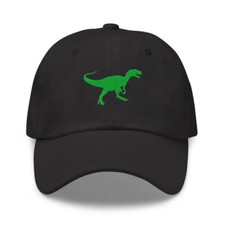 Dinosaur embroidered black cap, Cool gift for anyone, summer cap hat