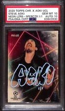 2020 Topps Chrome x Aoki UCL Steve Aoki Neon Lazers Superfractor PSA 10 AUT0 10