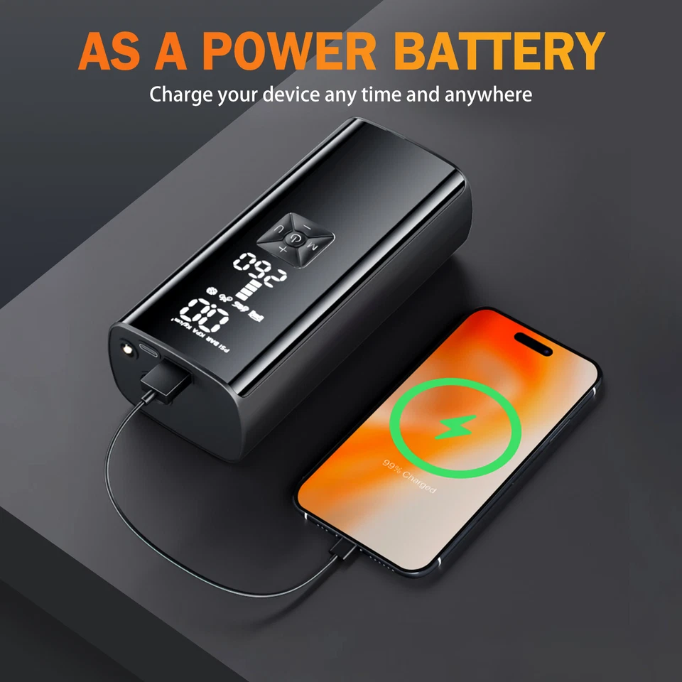 Tire Inflator Car Air Pump Compressor Electric Portable Auto Digital Pressure US Foto 4 de 4