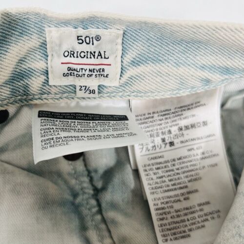 Levis 501 Made & Crafted NEU 168 $ 27x30 Selvedge Denim Jeans helle Waschung Baumwolle - Bild 5 von 8