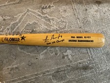 DIAMONDBACKS LUIS GONZALEZ SIGNED CRACKED  GLOMAR BAT PSA  AK64339