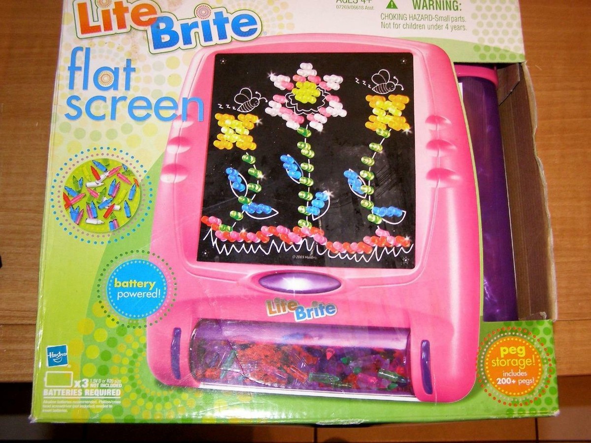 Vintage 2006 Hasbro Lite Brite Pink & Purple Flat Screen
