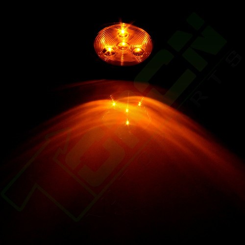 4pcs Round 2.5" Amber 4LED Truck Trailer Clearance Side Marker Lights Tail Lamp - Picture 6 of 7