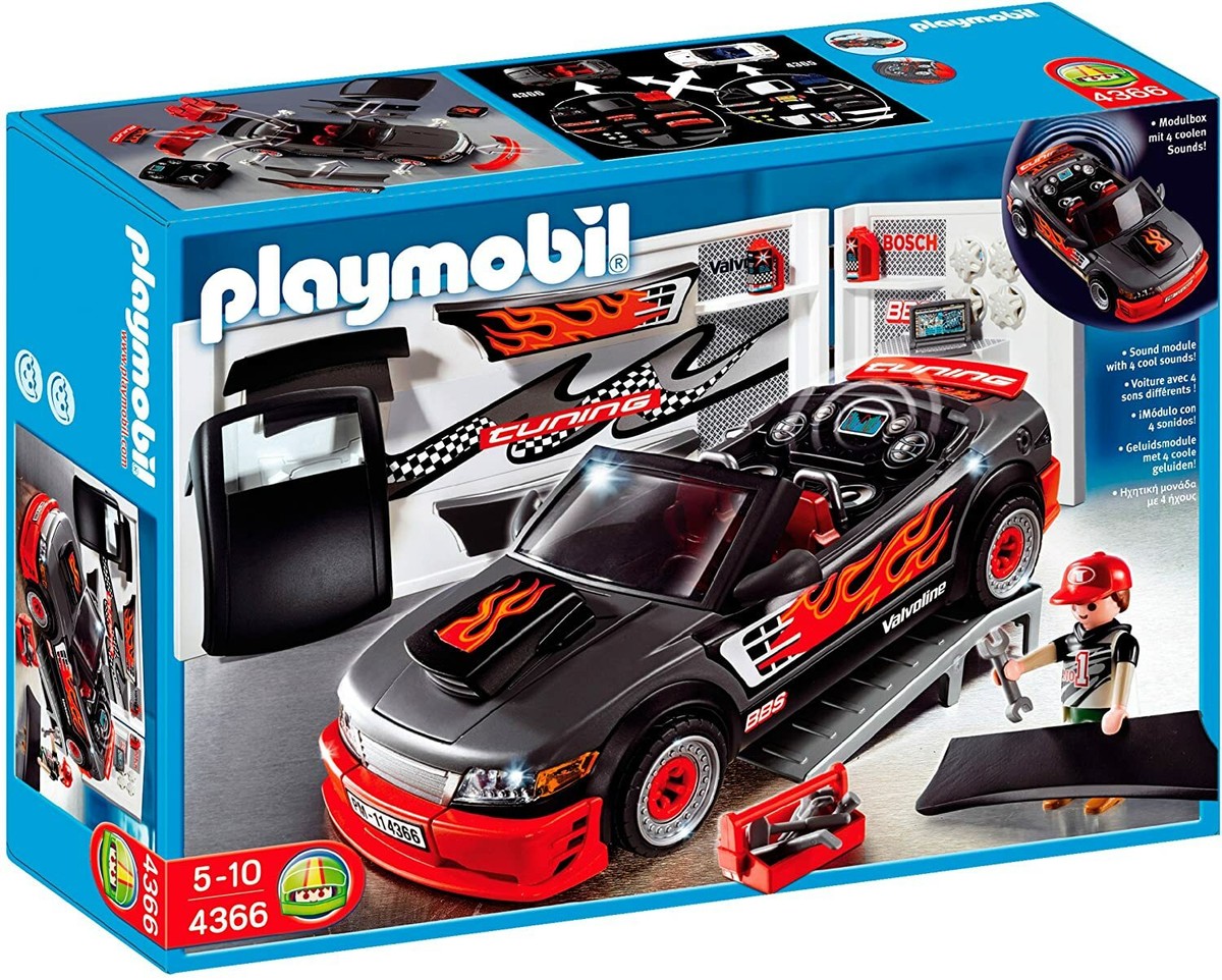 Playmobil 4366 Tuning Workshop and Car with Sounds Rare New | eBay