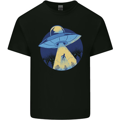 Lustiges Alien Entführung UFO Herren T-Shirt leicht Baumwolle