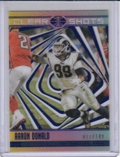 AARON DONALD 2018 Illusions Clear Shots Blue #1 CS-AD 17/149 Rams
