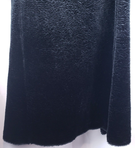 Vintage Nana Creations Womens Coat Small Long Faux Fur Trim Snap Closure Lined - Picture 6 of 7