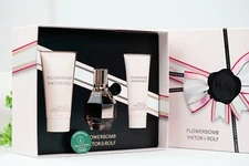 Viktor & Rolf Flowerbomb Gift Set 3 Pieces EDP Spray 30ml+Body Lotion+Body Cream