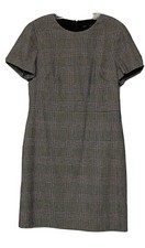 Banana Republic Wool Blend Office Career Plaid Dress Academia Sz 12