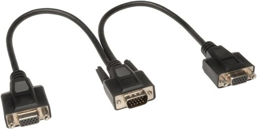 TRIPP LITE P516-001-HR Monitor Y-Splitter, 1ft For 1600 x 1200 Res. Displays - 第 1/2 張圖片