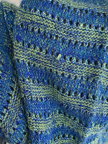 Belldini Women's Cardigan Open Front Sweater Size Small Blue and Green Stripe - Picture 14 of 15