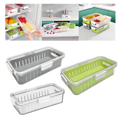 Obst Vorratsbehälter für Kühlschrank Große Kapazität Auslaufsicher Gemüse Frisch