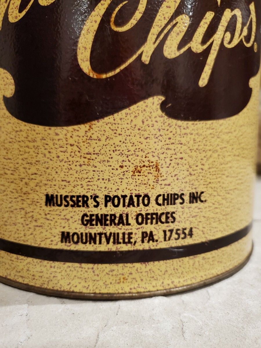 Vintage Advertising Tin - Charles Chips - Musser's Potato