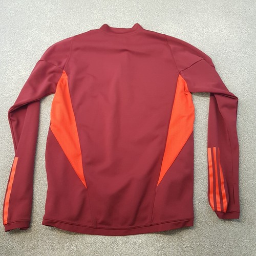 Adidas Manchester United Mens 1/4 Zip Top Medium Red Slim 2023/24 Training - Picture 9 of 10