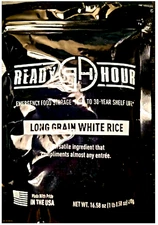 1 Ready Hour Entree/MRE/Military Meal/Survival Food /RV/Camping: Long Grain Rice