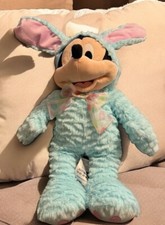 2022 Disney Store Blue Pink Mickey Mouse Easter Bunny Plush Stuffed Toy