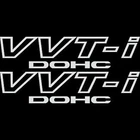 2x White  VVT-I DOHC Stickers Vinyl  For Toyota VVTI Corolla Supra JDM Celica