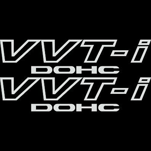 2x White VVT-I DOHC Stickers Vinyl For Toyota VVTI Corolla Supra JDM Celica - Picture 1 of 1