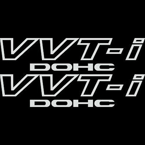 2x White  VVT-I DOHC Stickers Vinyl  For Toyota VVTI Corolla Supra JDM Celica - 第 1/1 張圖片