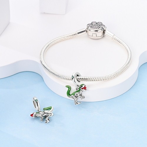 MULA 925 Sterling Silver DIY Charm Tyrannosaurus rex Pendant For Women Bracelet - Picture 6 of 7