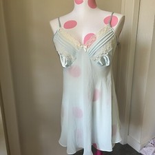 Secret Treasures Light Blue Sheer Babydoll Nightie Size Medium