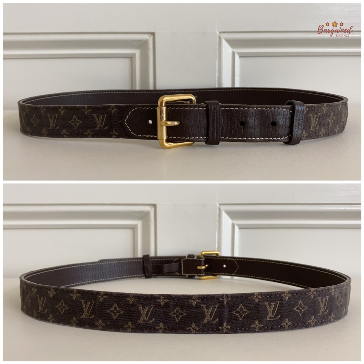 Authentic Louis Vuitton Brown Monogram Mini Lin Canvas