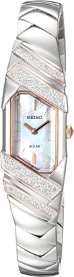 Seiko SUP332 Tressia 26 Diamonds Solar Mother of Pearl Dial