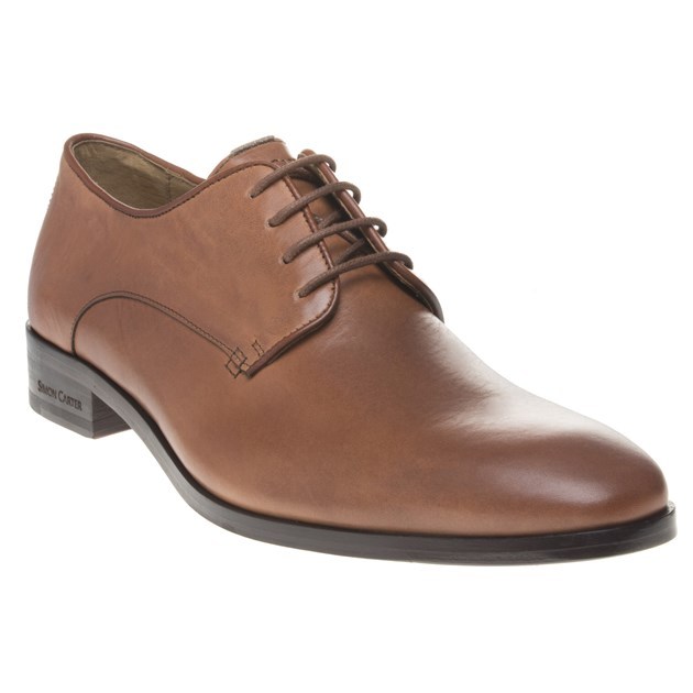 NUOVA Linea Uomo Simon Carter Tan Mayfair Di Pelle Stringati NUOVA Linea Uomo Simon Carter Tan Mayfair Di Pelle Stringati