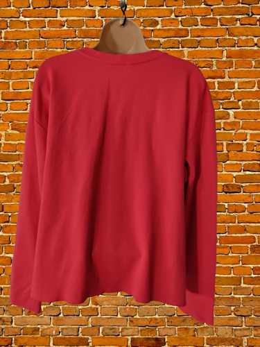 WOMENS NEXT SIZE UK 12 CORAL CREW NECK FRILL SWEATSHIRT JUMPER SWEATER PULLOVER - 第 4/5 張圖片