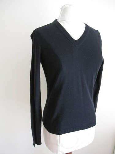 J. Crew Women’s cotton blend black V neck sweater top long sleeves pullover - XS - Picture 4 of 7