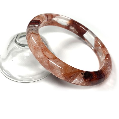 Real Genuine Natural Clear Red Quartz Himalaya Crystal Bangles Bangle 56-62mm - Bild 62 von 67