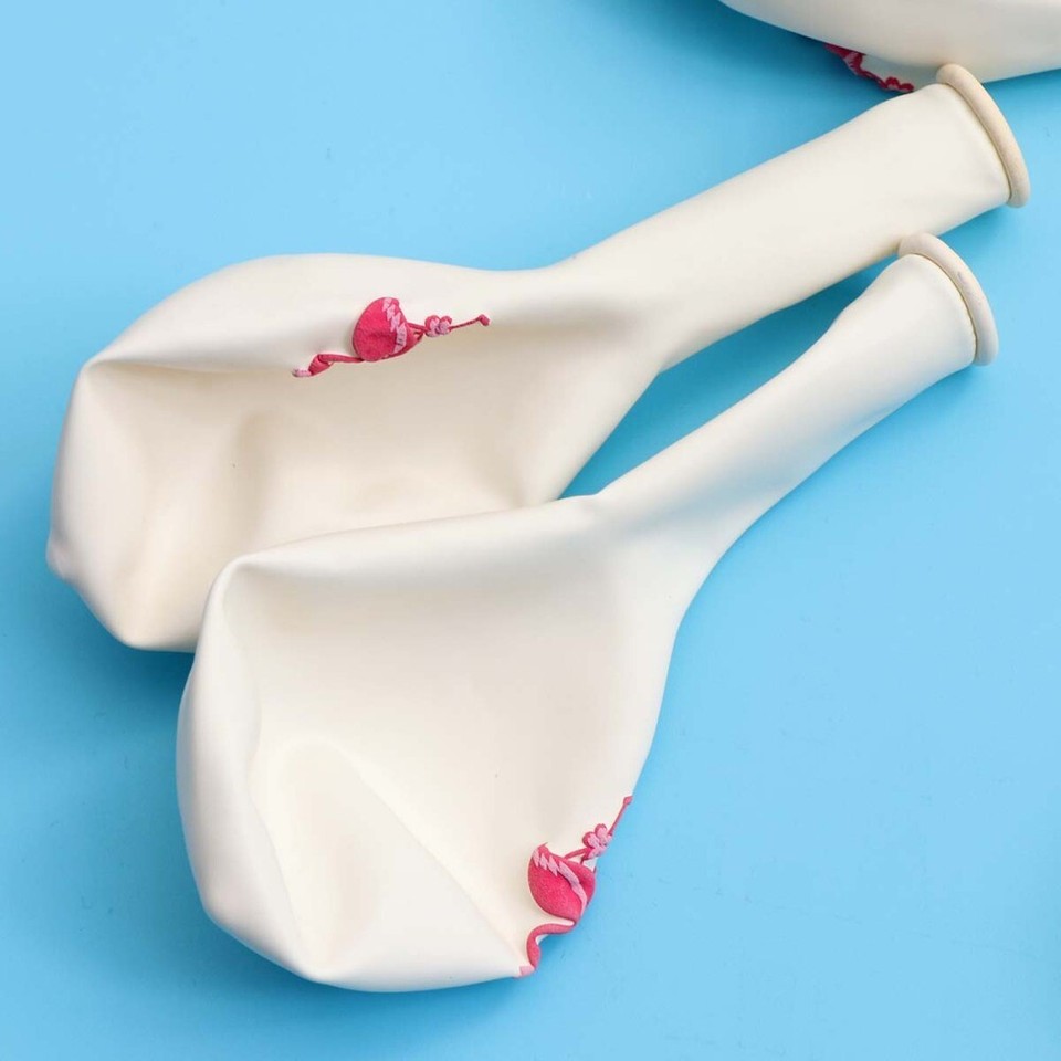 10 Pcs Chic and Stylish Balloons Pink Ribbon Decorations Festive