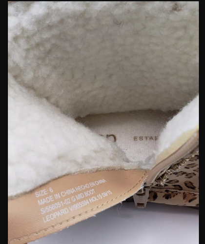 Baby Gap Girls Leopard Boots Sherap Lined Size 6 NEW - Picture 13 of 14