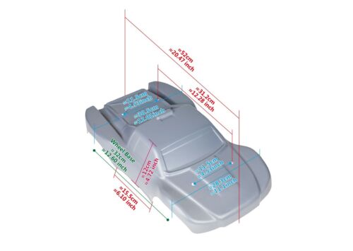 Custom Body Muddy Orange Blue for Traxxas Slash 1/10 Truck Car Shell Cover 1:10 - Picture 3 of 7