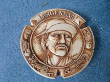 decoration plaque cendrier argentina argentine signe Arbio folk art vintage
