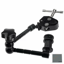 Fomito 11" Inch Articulating Magic Arm+Super Clamp For Camera LCD Monitor Light