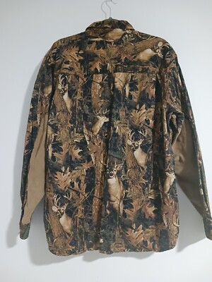 deer dress shirt Men's Deer and Trees Casual Print Button Up Long Sleeve Shirt  Atlanl