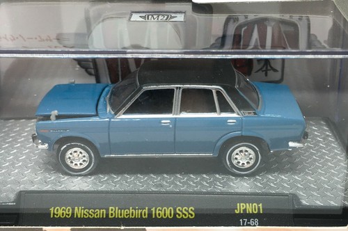 M2 Machines 1969 Nissan Bluebird 1600 SSS Blue JPN01 -17-68 1/64 (3") - Picture 3 of 5