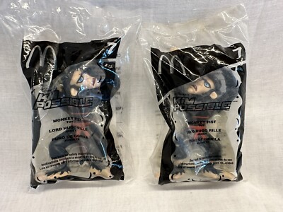 2 McDonalds Happy Meal 2003 Disney Kim Possible Monkey Fist Figure #7, Sealed