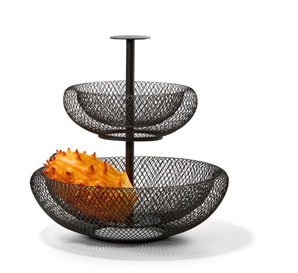 Philippi Mesh Etagere, D 29 Cm, H 31 Cm, Stahl Pulverbeschichtet, 153014-image