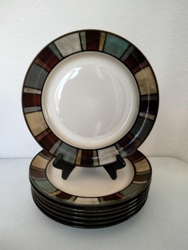 Nilo" 20 pezzi beige Pfaltzgraff con cerchio a righe multicolore - Ottime condizioni - Foto 3 di 7