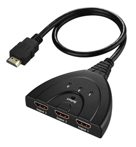 1080P HDMI Male to 3 Ports HDMI Female Auto Switcher Splitter Converter Adapter - Foto 2 di 5
