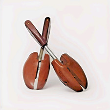 Vintage Mohawk 3 Wooden Shoe Trees - Pair of Adjustable Shoe Stretchers - Roche