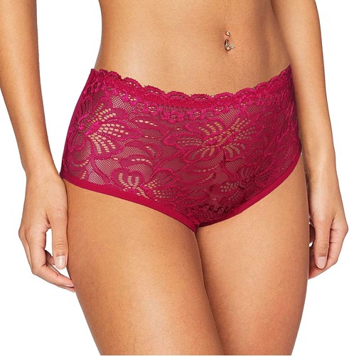 Trifolium Middle High Waist French Knickers Floral Lace Front Cotton Underpants - Picture 80 of 95
