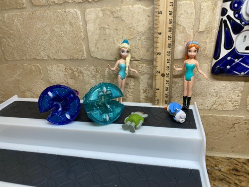Disney Princess frozen Elsa Anna Glitter Glider Dress Polly pocket doll Figure - Picture 7 of 8