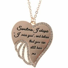 Elegant Rose Gold Angel Wings New Fashion Jewelry Necklace Pendant Chain 