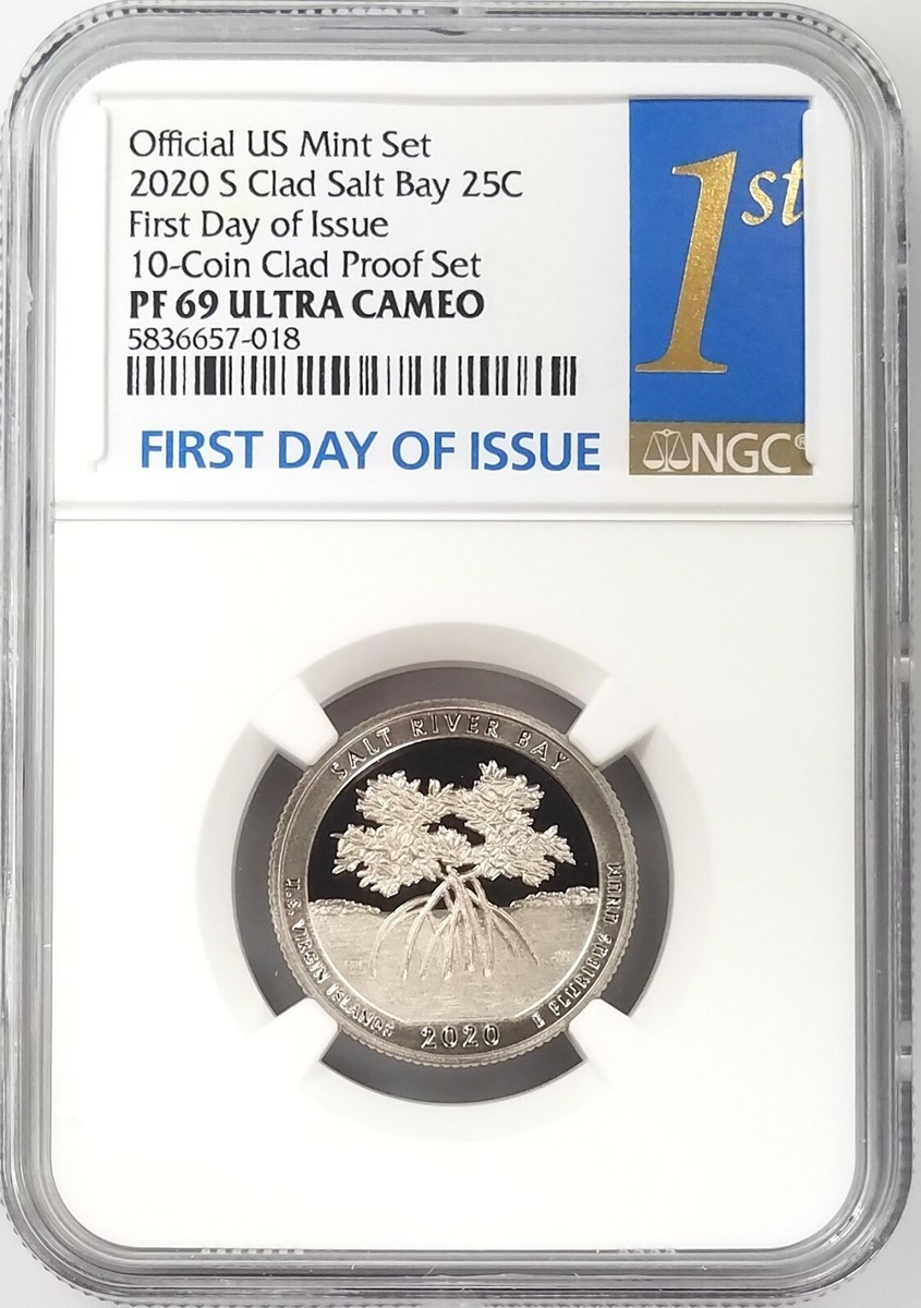 2020 S Proof Clad Salt River Bay Quarter, NGC PF 69 Ultra