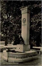 G�strow Mecklenburg Vorpommern postcard ~ 1930/40 John Brinckmann fountain unused