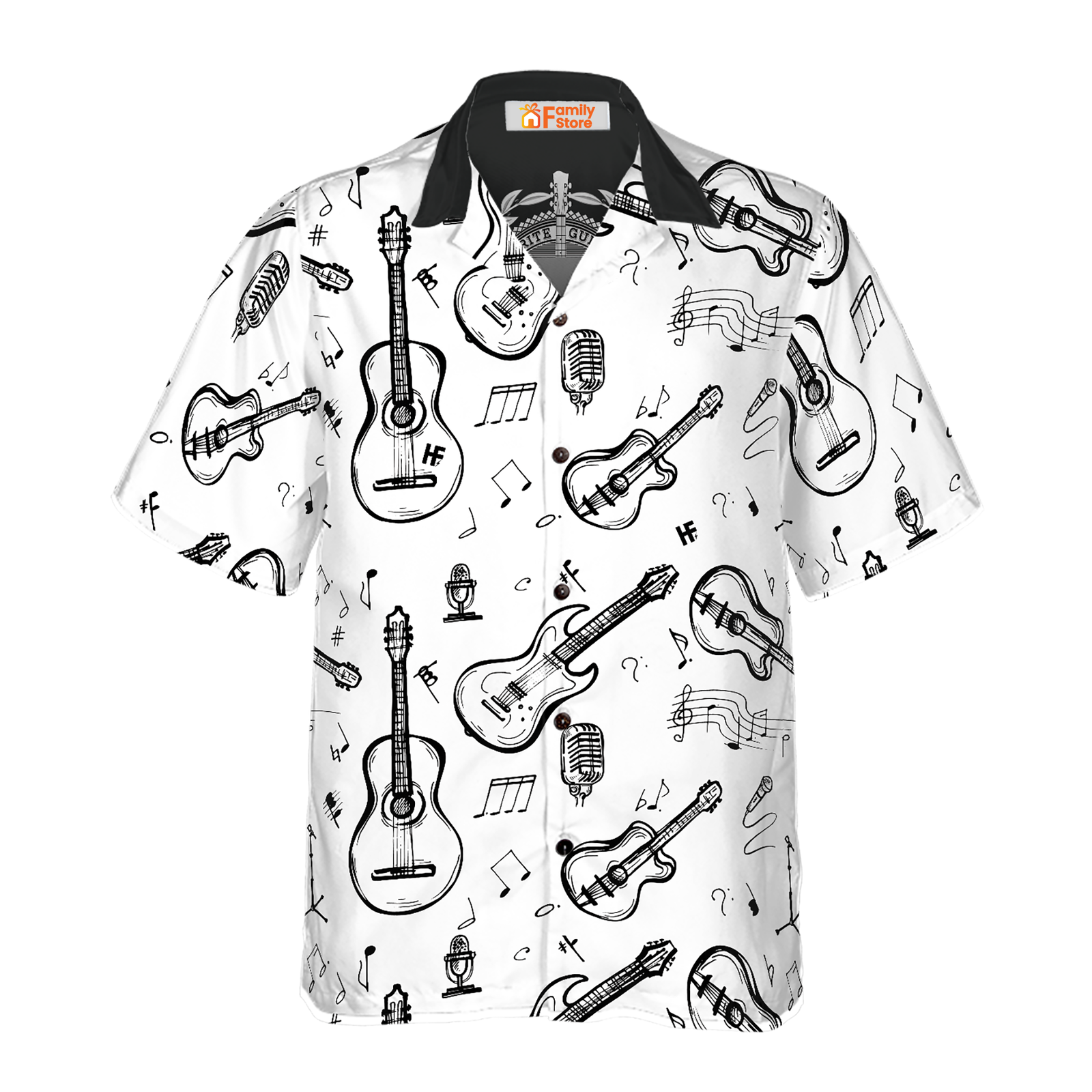 Custom Hawaiian Shirt Featuring Your Favorite Guitarist's Name